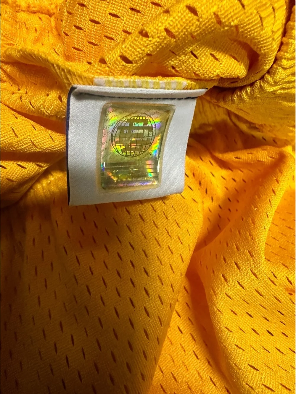 Eric Emanuel Mens Yellow Logo Elastic Waist Pockets Comfort Mesh Shorts Size 2XL